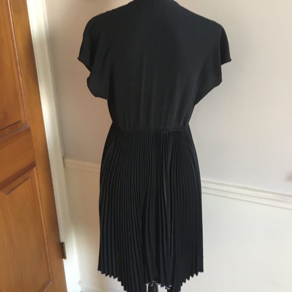 All Saints Black Myer Pleated Dress Sz Small - Picture 7 of 15
